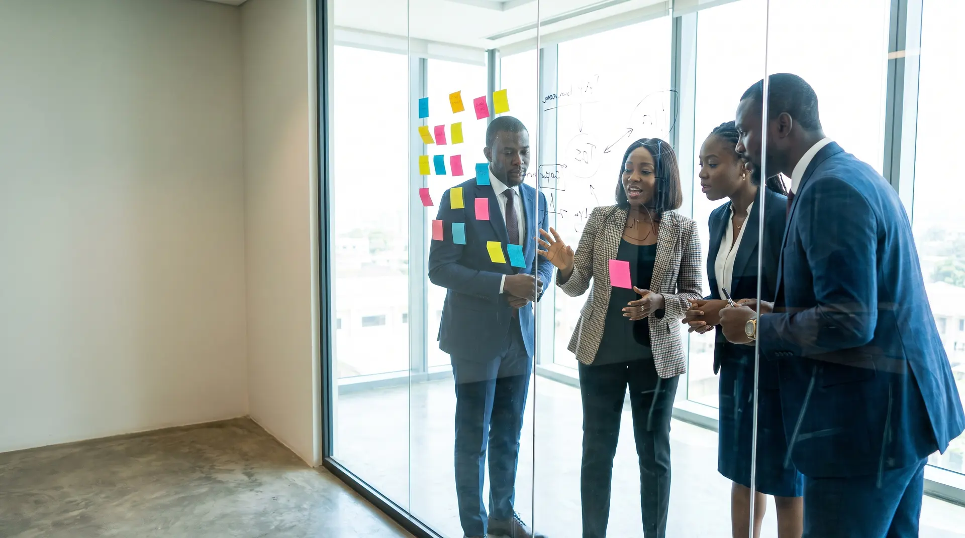 A BTS strategy session at a client's premises